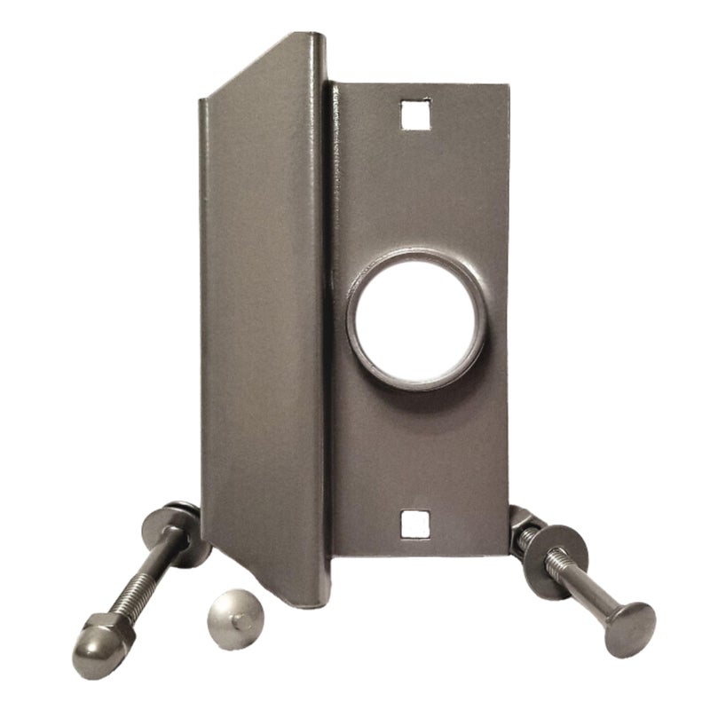 TUFF STRIKE Steel Latch Guard Plate for Out-Swinging Doors | Commercial Door Security | Universal Latch Guard | TUFF STRIKE | Aluminum - Image 1